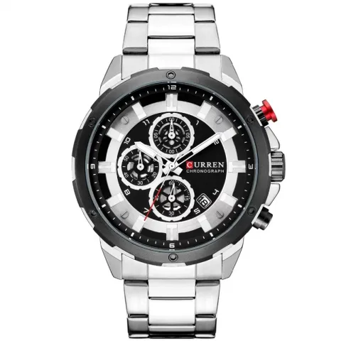 CURREN 8323 — Cronógrafo de acero 45 mm para hombre