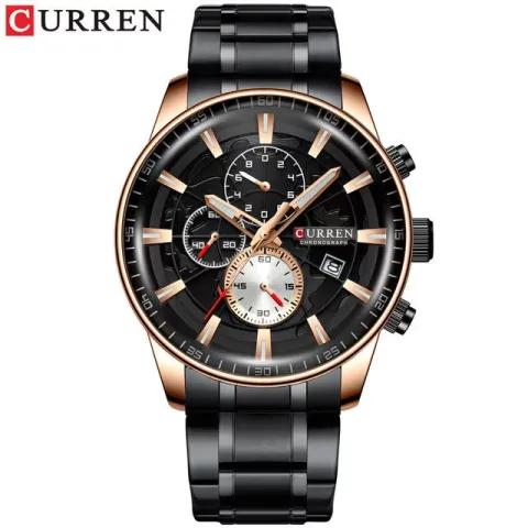 Reloj CURREN 8362 — cronógrafo de acero para hombre
