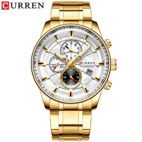 Reloj CURREN 8362 — cronógrafo de acero para hombre