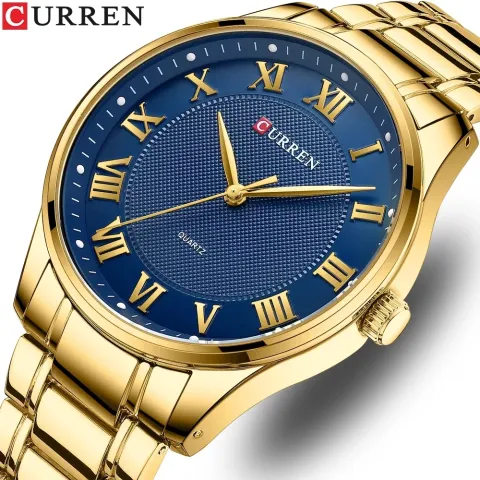 CURREN 8409 — Clásico de acero con números romanos