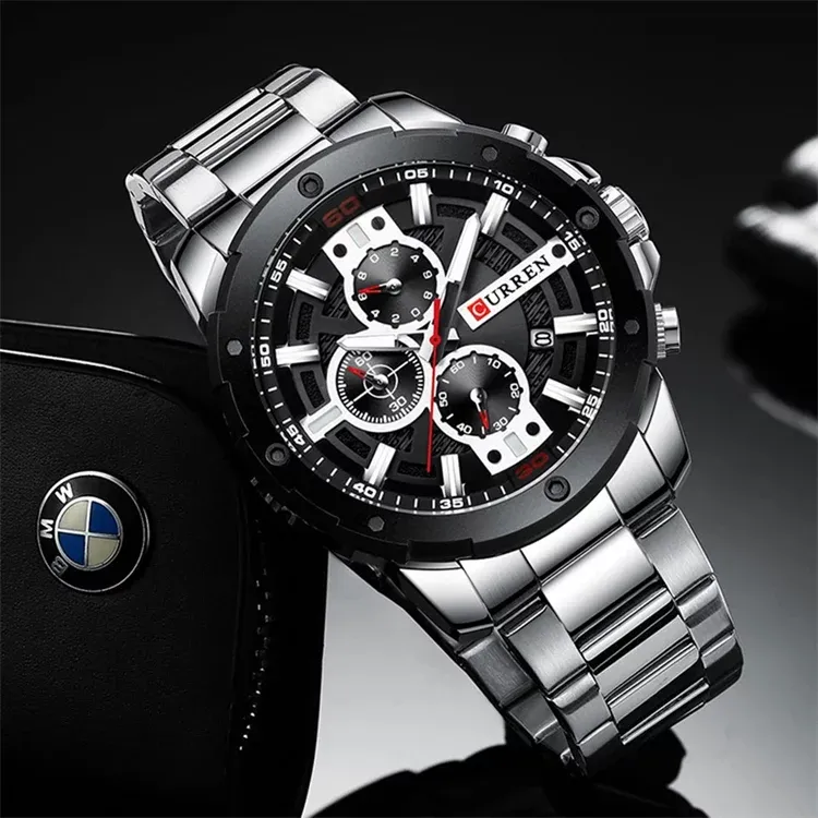 Reloj CURREN 8336 Cronógrafo para Hombre — Acero Inoxidable